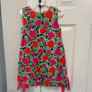 Lilly Pulitzer Pink and Red Apple Kids Dress